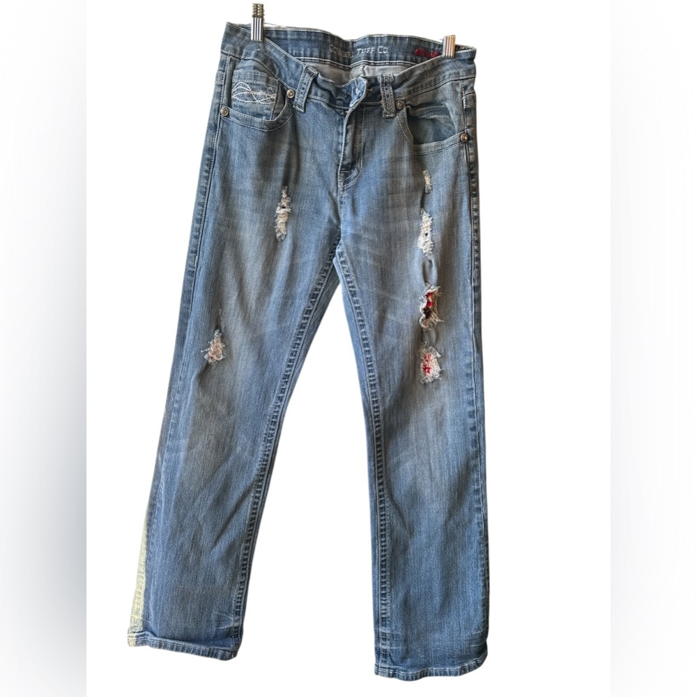 Cowgirl Tuff Co Women’s Size 32X32 Distressed Blue Jeans